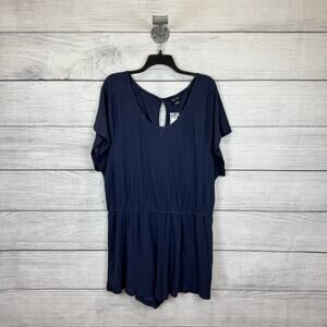 City Chic Plus Size Blue Greta Lounge Lightweight Romper Size 22